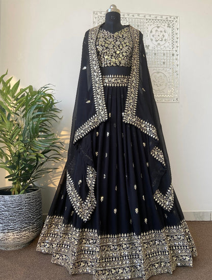 MISHA - Black Designer Lehenga