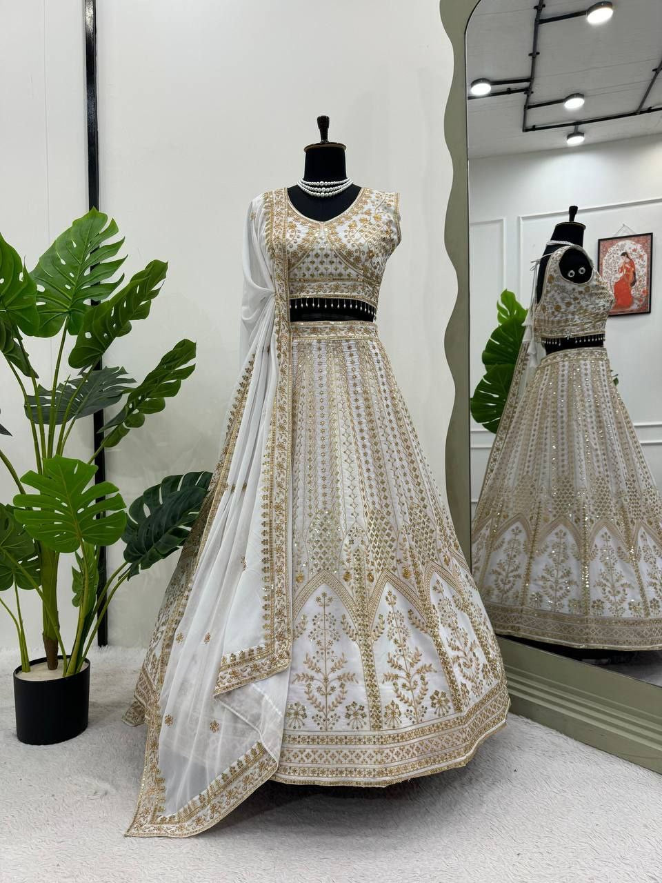 SEETHA - Cream x Gold Lehenga