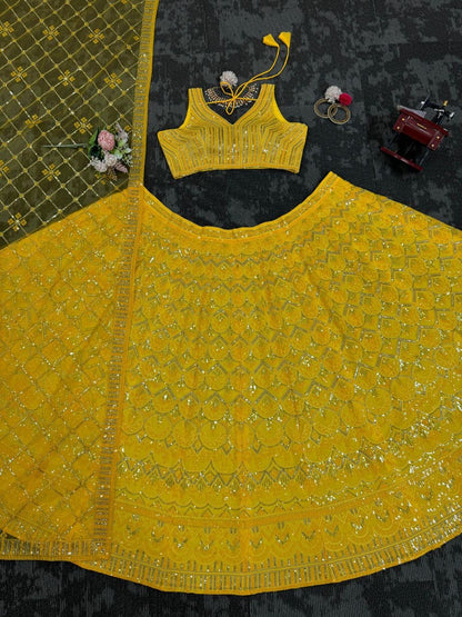 LINI- Yellow Premium Lehenga