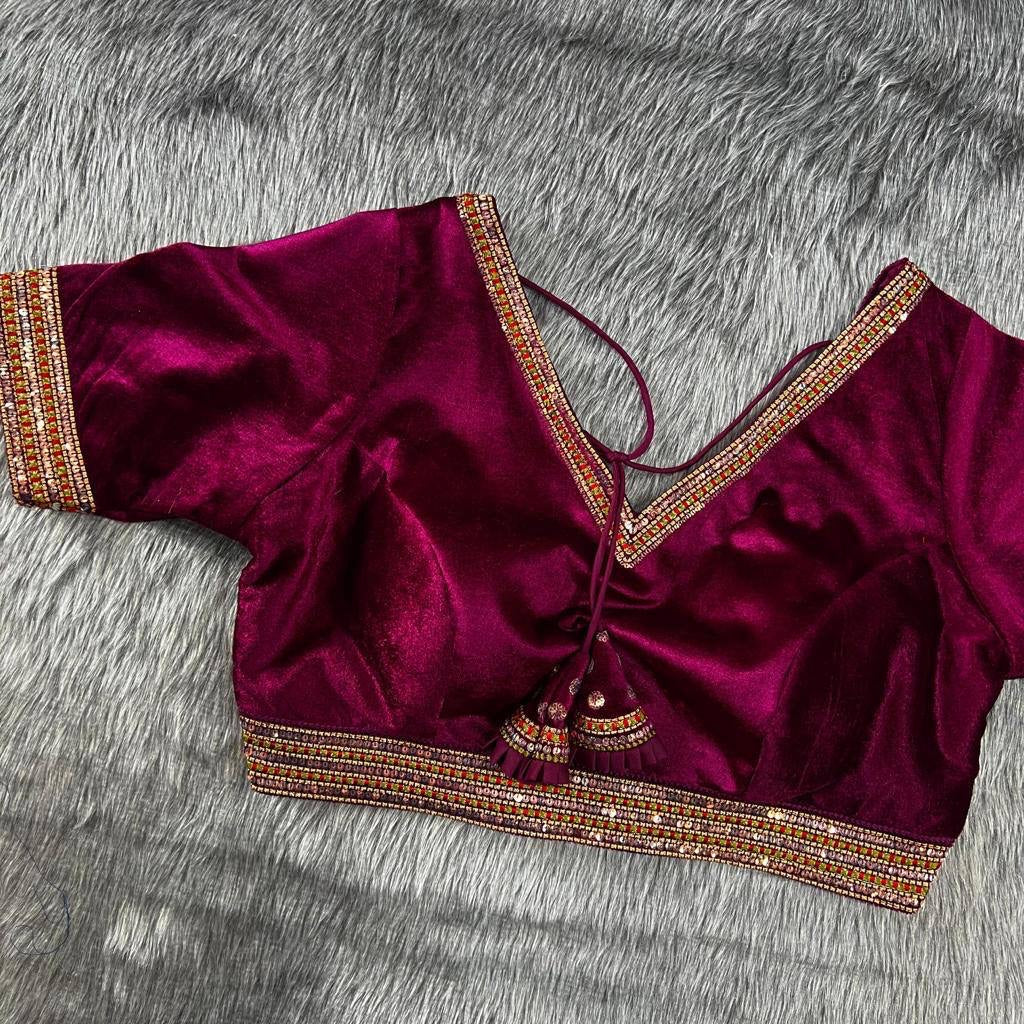 Velvet Readymade Blouse