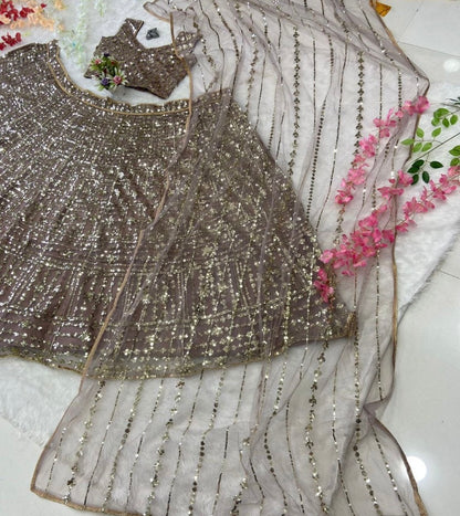 Purplish Gold Designer Lehenga