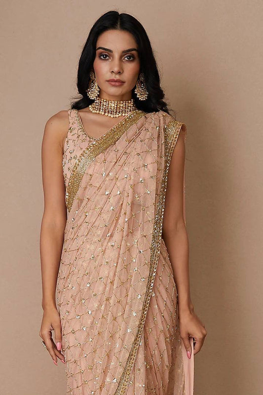 Kyra Partywear Sequinned Saree