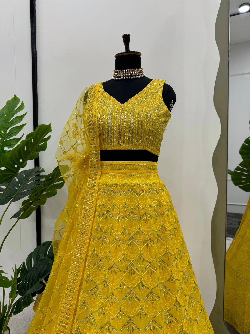 LINI- Yellow Premium Lehenga