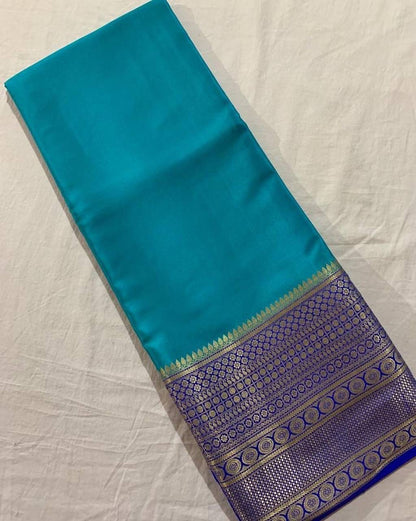 Mysore Crepe Saree with Contrast Border