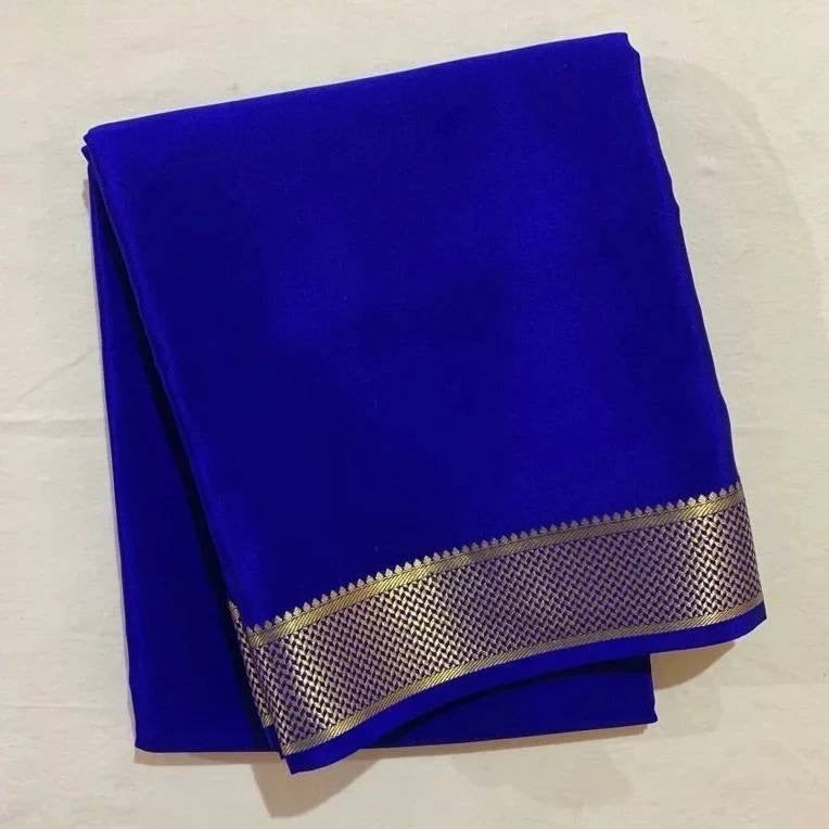 Mysore Crepe Saree x Small Border