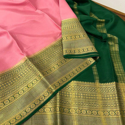 Mysore Crepe Silk Saree x Contrast Borders