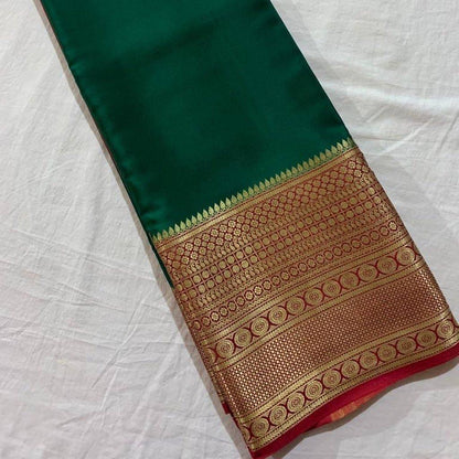 Mysore Crepe Saree with Contrast Border