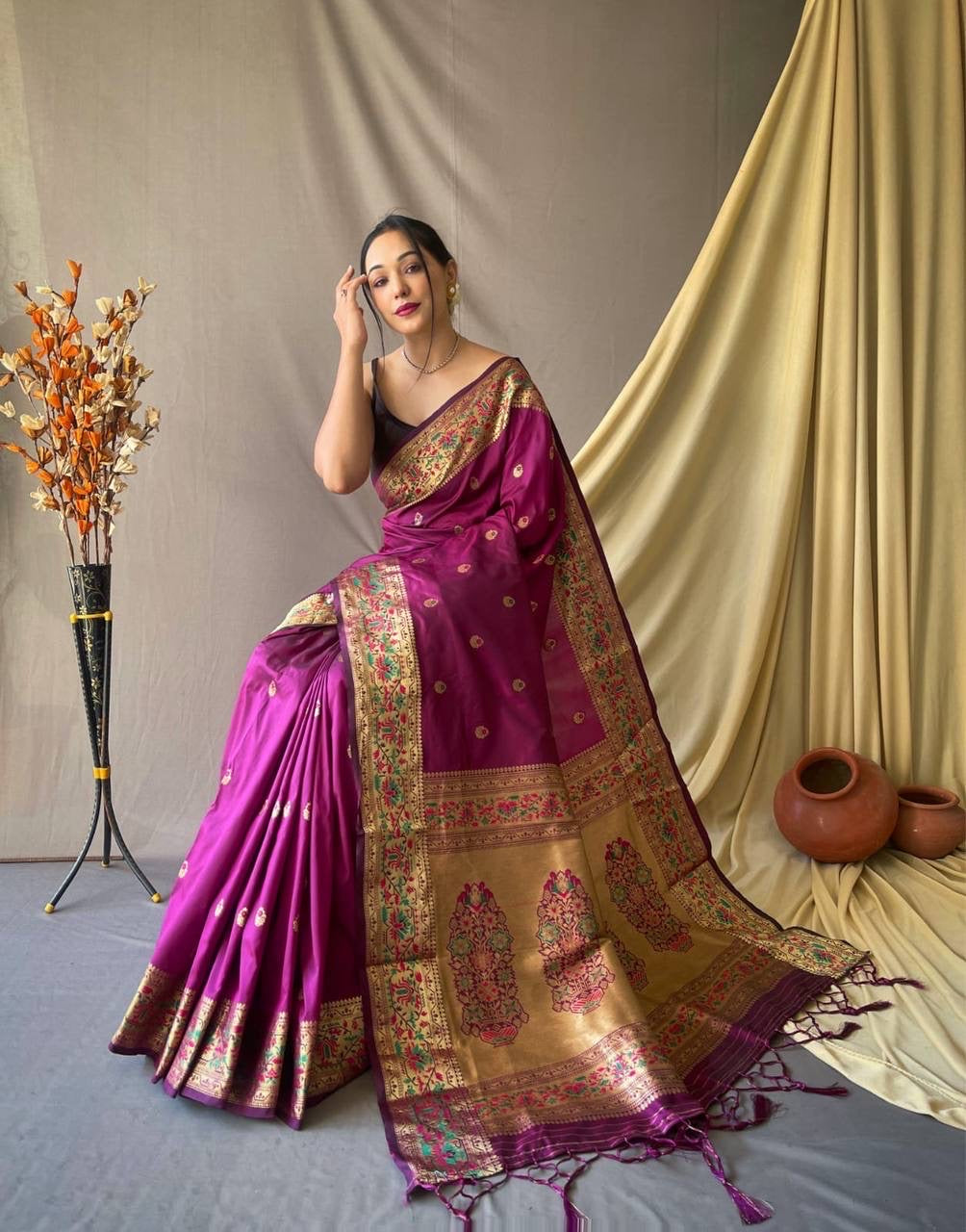 Soft Silk Saree with Gorgeous Borderwork