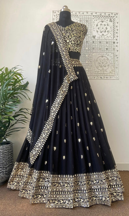 MISHA - Black Designer Lehenga