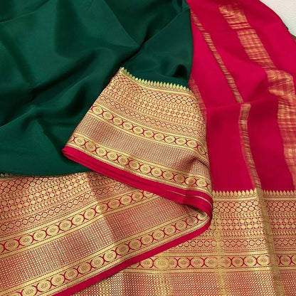 Mysore Crepe Silk Saree x Contrast Borders