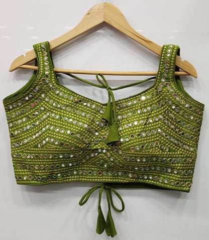 Mirror Work Readymade Partywear Blouse