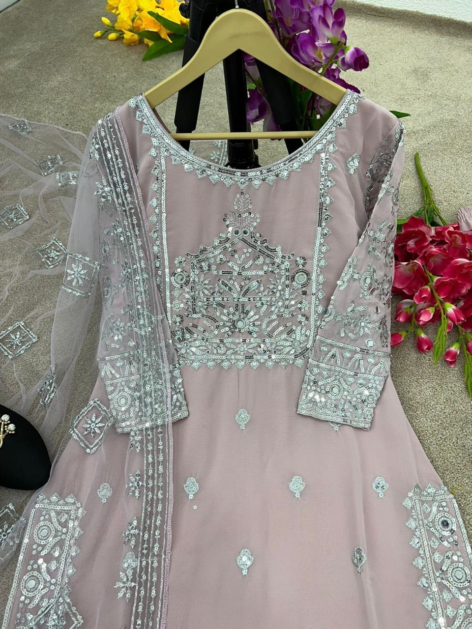 Zhara Pastel Sharara Suit