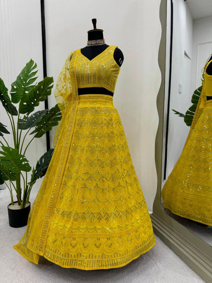 LINI- Yellow Premium Lehenga