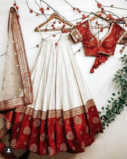 Georgette Silk Lehenga