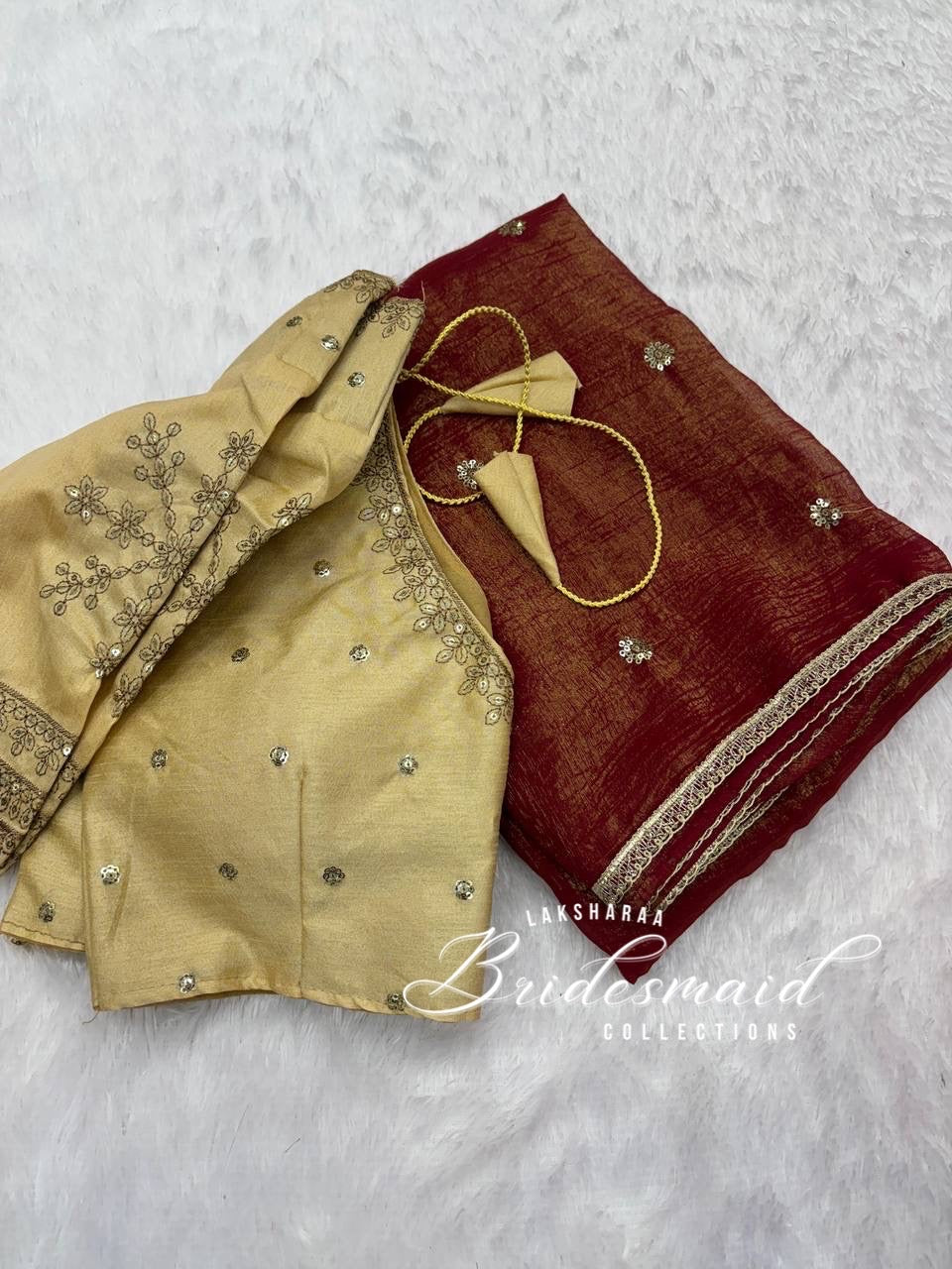 ASMITA — Crush Georgette Saree x designer blouse