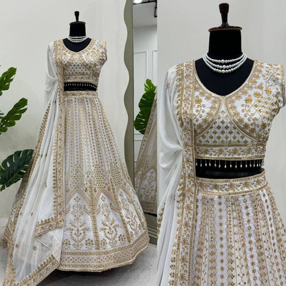 SEETHA - Cream x Gold Lehenga