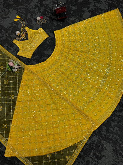 LINI- Yellow Premium Lehenga