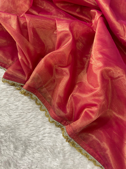 Shimmer Silk Saree  - Rich Colours & Gold Border