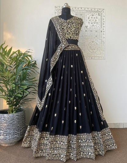 MISHA - Black Designer Lehenga