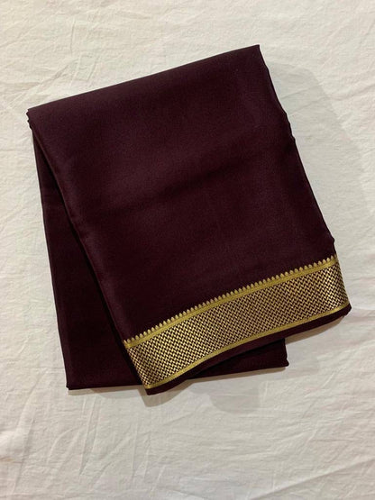 Mysore Crepe Saree x Small Border