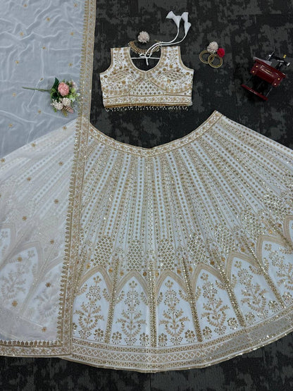 SEETHA - Cream x Gold Lehenga