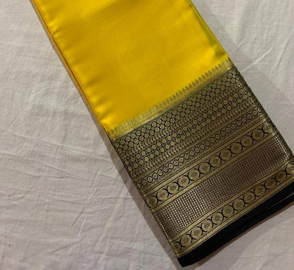 Mysore Crepe Saree with Contrast Border