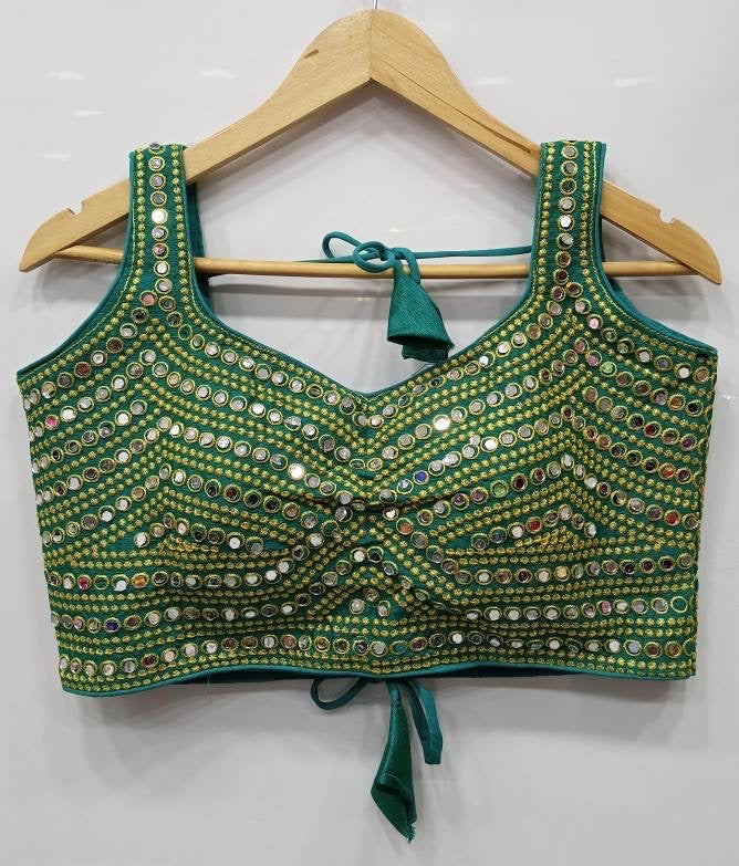 Mirror Work Readymade Partywear Blouse