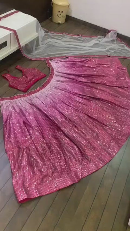 Pink Ombre Lehenga