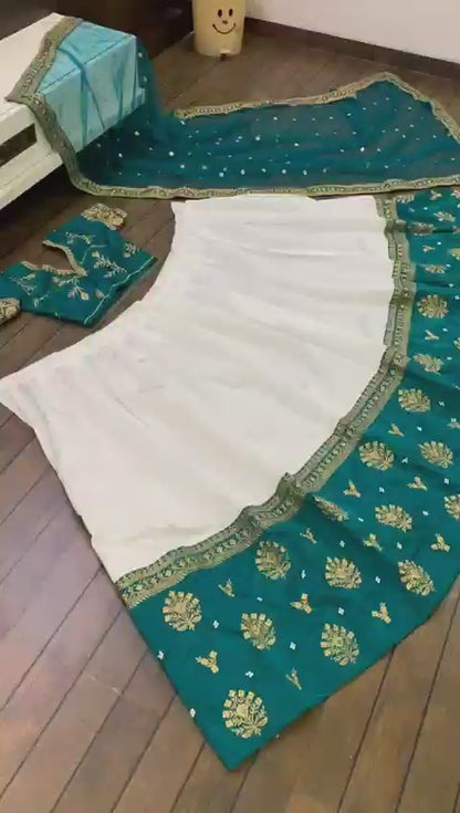 Georgette Silk Lehenga