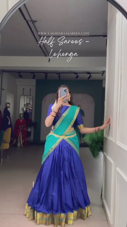 YALINI — Poly Cotton Half Saree Lehenga