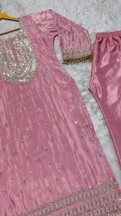 Baby Pink Pakistani Suit