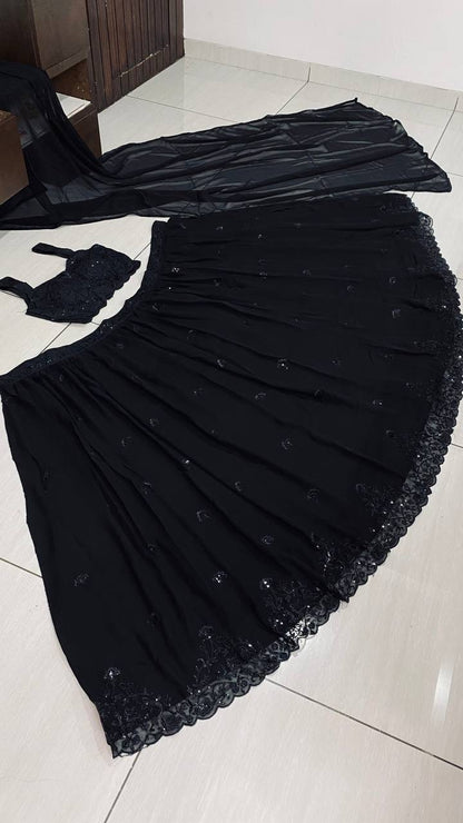 Ziva Black Sweetheart Lehenga