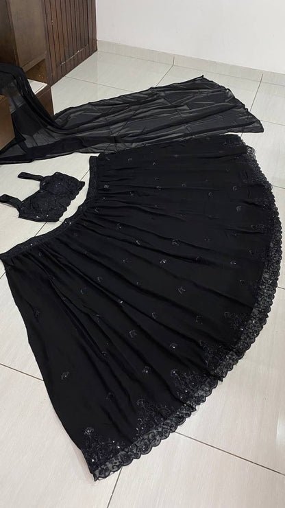 Ziva Black Sweetheart Lehenga