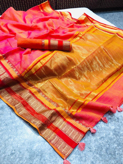 Rich Kora Cotton Saree