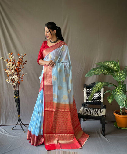 Soft Cotton Linen Saree