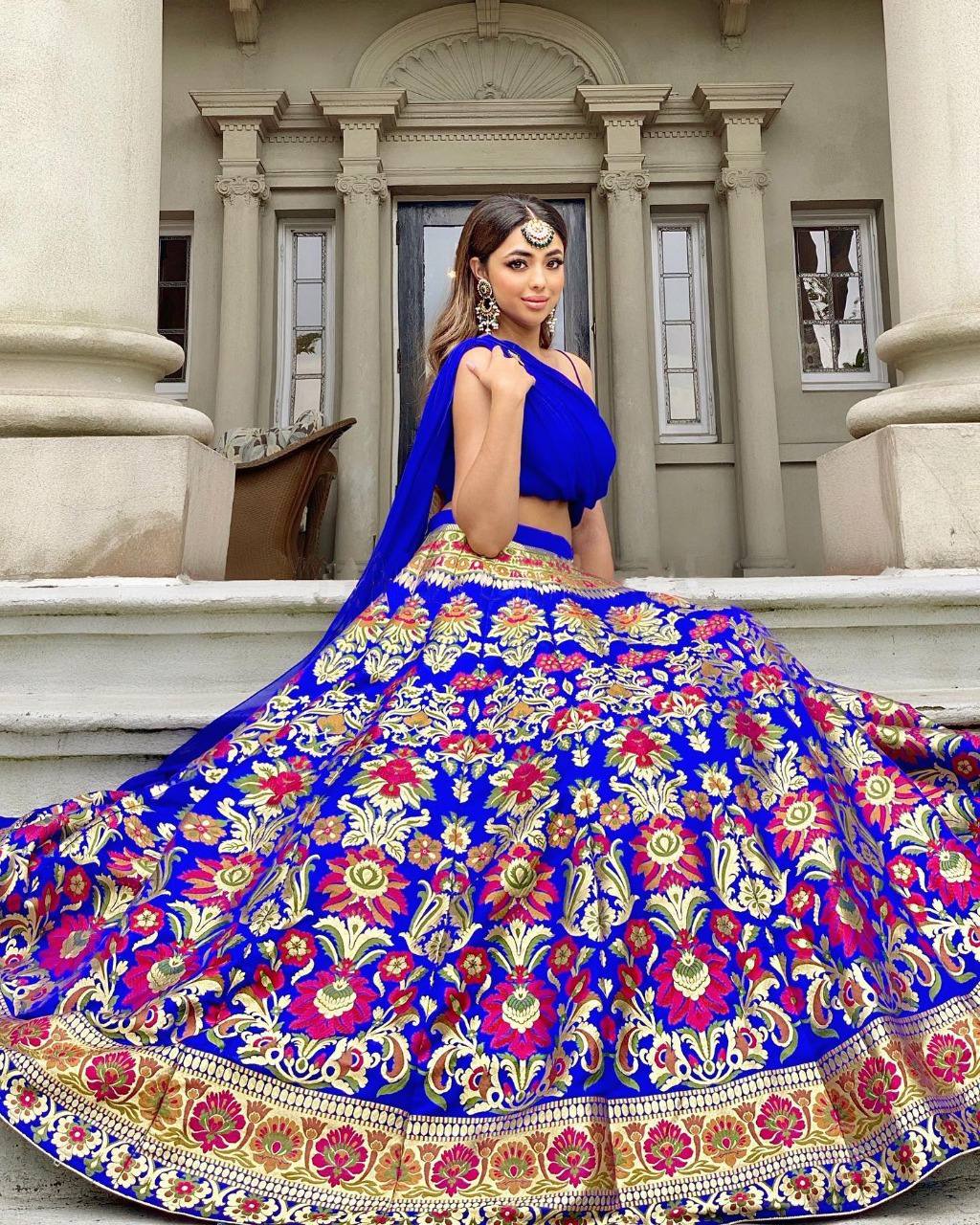 Buy Blue Hills Bandhej Cotton Designer Readymade Lahenga Choli Festival  Wear Collection