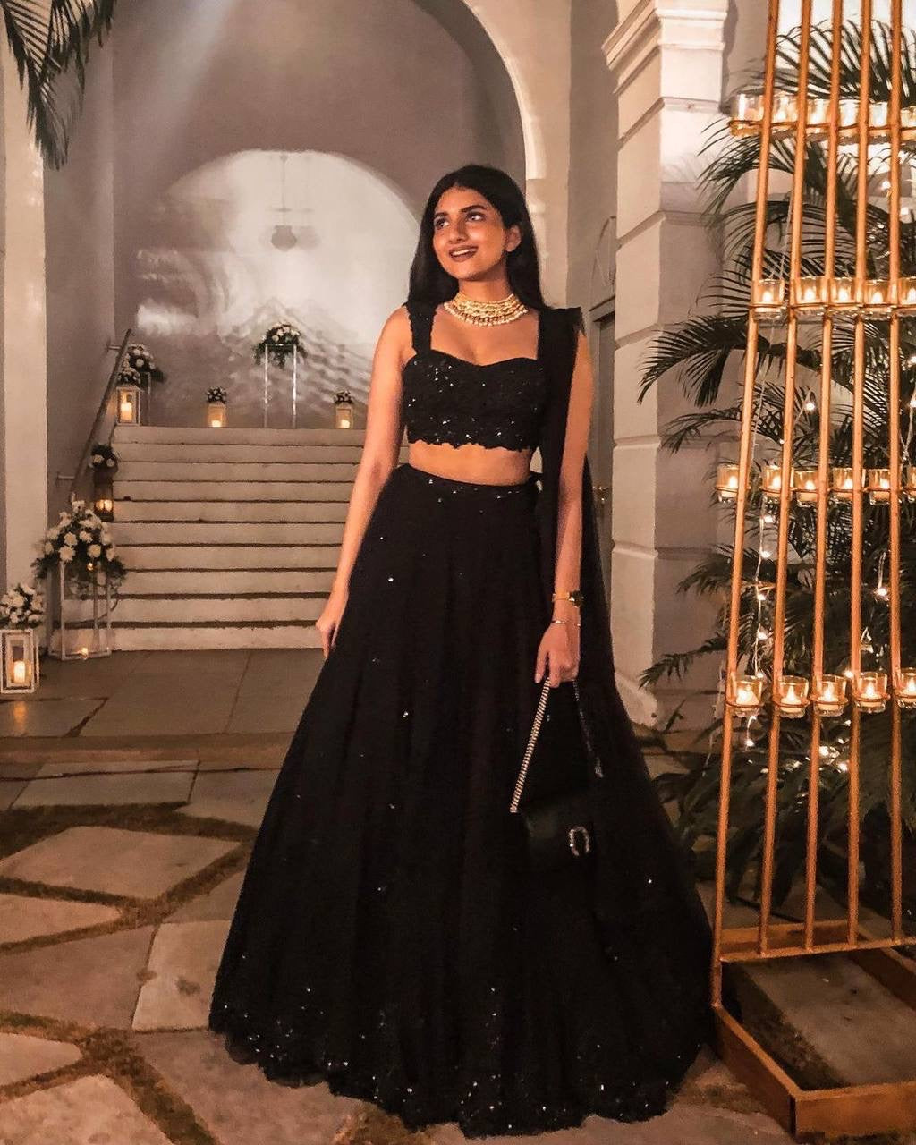 Ziva Black Sweetheart Lehenga