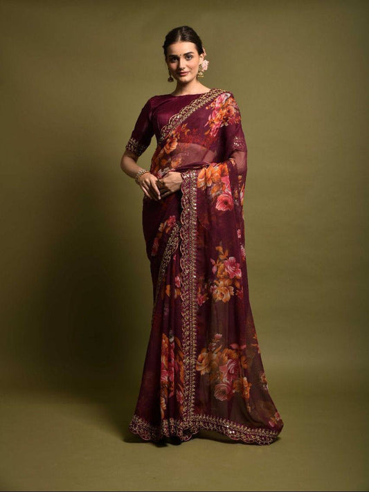 Floral Georgette Sarees