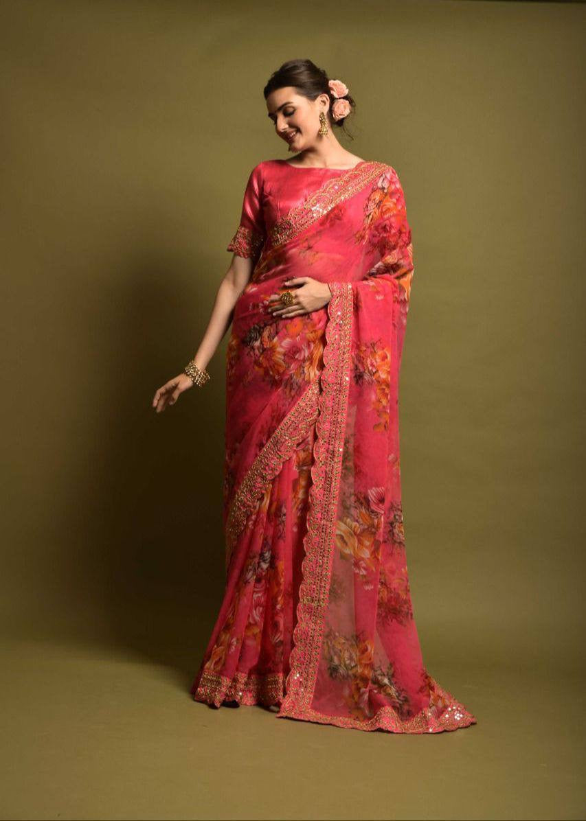 Floral Georgette Sarees