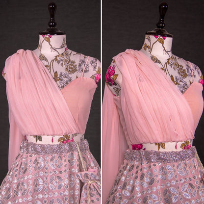 Pink Sweetheart Banarasi Lehenga