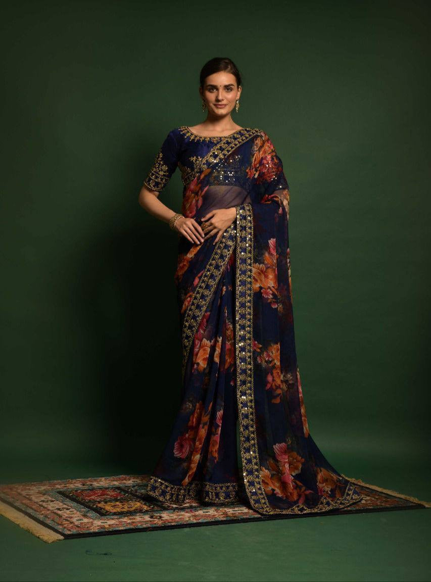 Floral Georgette Sarees