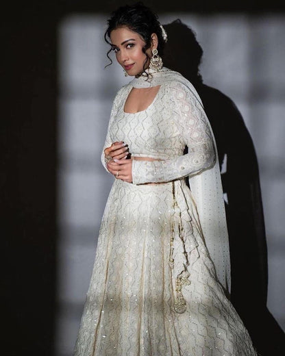 White Dove Lucknowi Lehenga