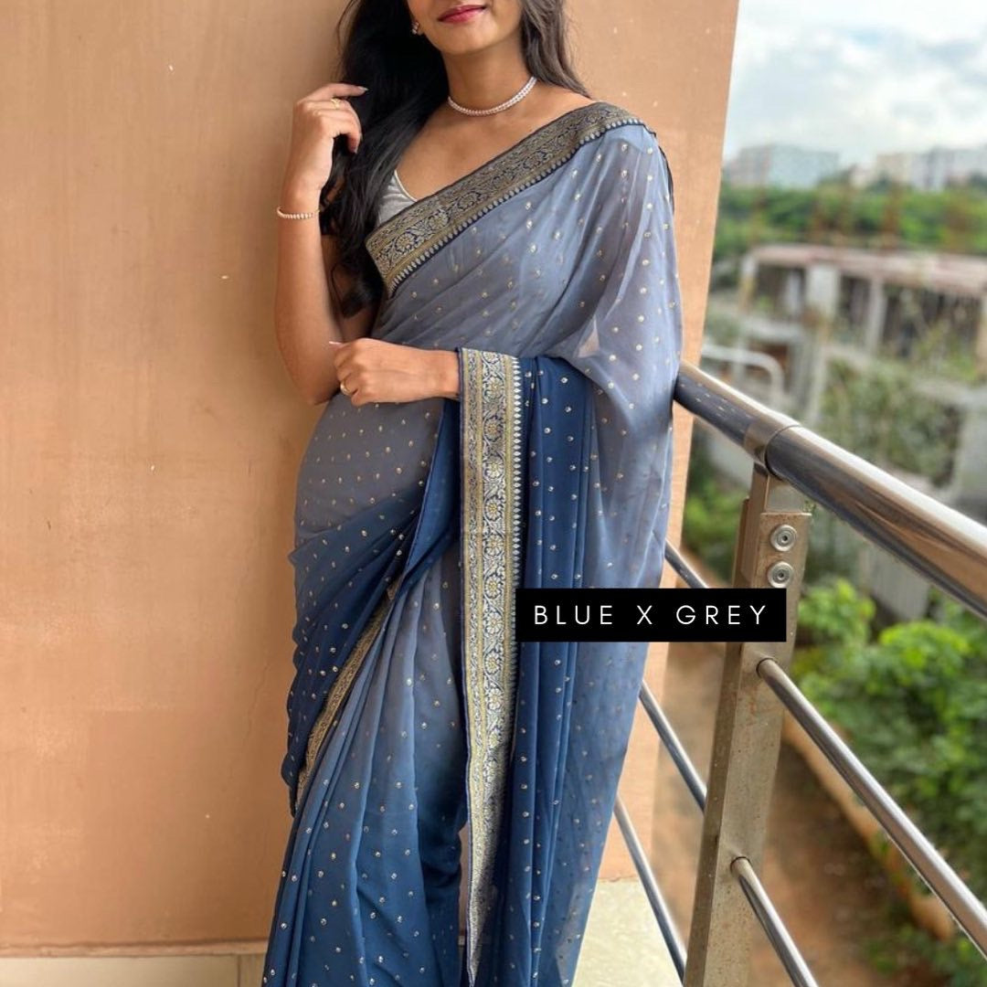 Ombré Georgette Sarees