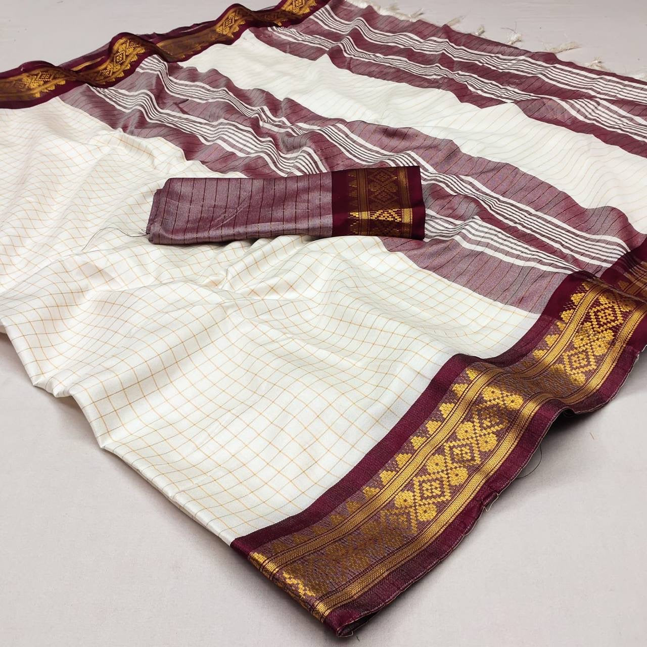 Bridesmaid Cotton Silk Saree