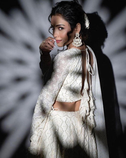 White Dove Lucknowi Lehenga