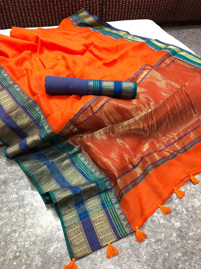 Rich Kora Cotton Saree